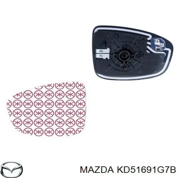 Купити KD51691G7B Mazda Дзеркальний елемент дзеркала заднього виду, лівого