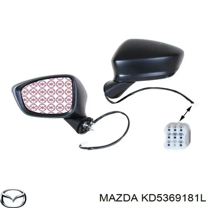 KA3J69181 Mazda Дзеркало заднього виду, ліве