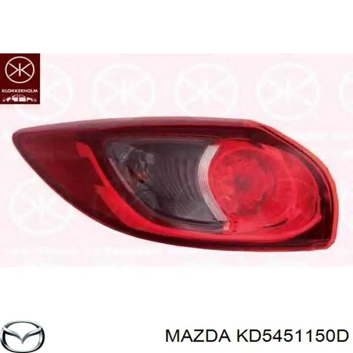 Ліхтар задній правий, зовнішній Mazda KD5451150D ціна, від 109.61 USD