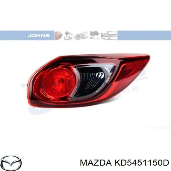 KD5451150D Mazda ліхтар задній правий, зовнішній