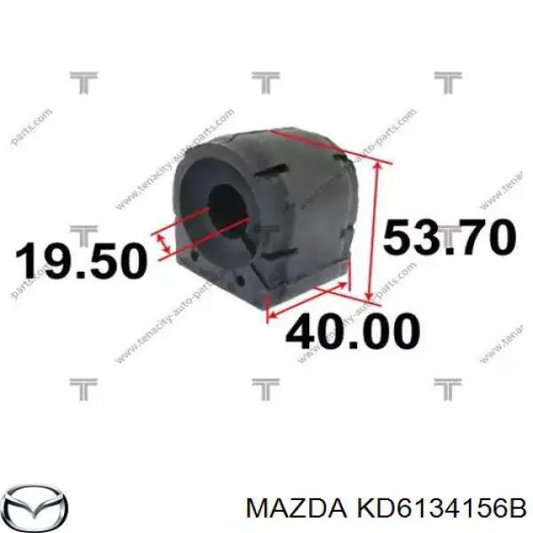 KD6134156B Mazda втулка стабілізатора переднього