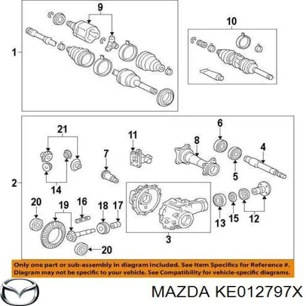 KE012797XA Mazda муфта підключення заднього моста