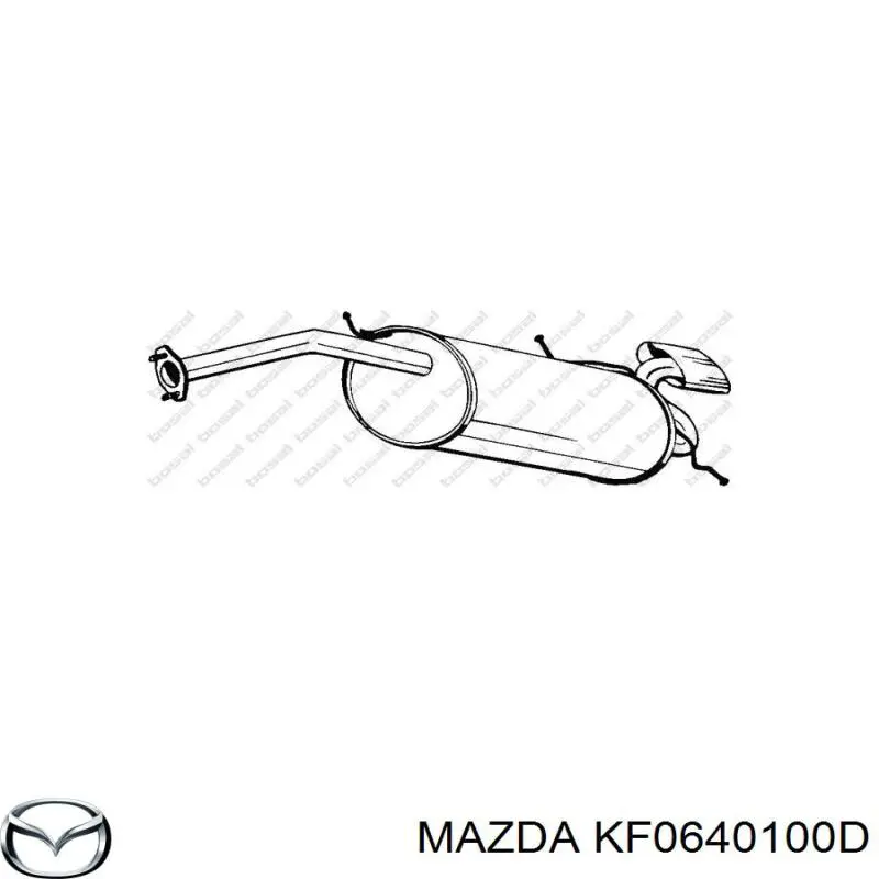 KF0640100C Mazda глушник, задня частина