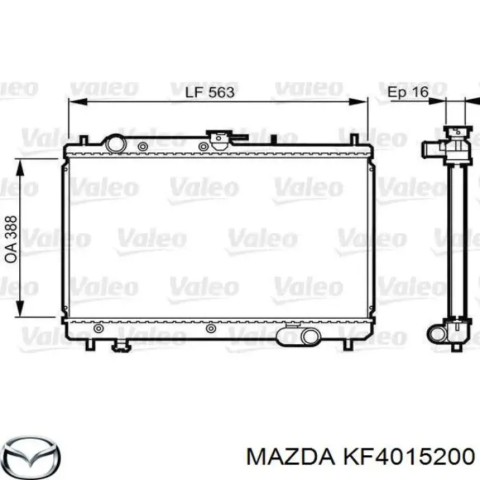 Радіатор основний Mazda KF4015200 ціна, від 473.25 USD