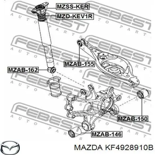 Амортизатор задній KF4928910B Mazda