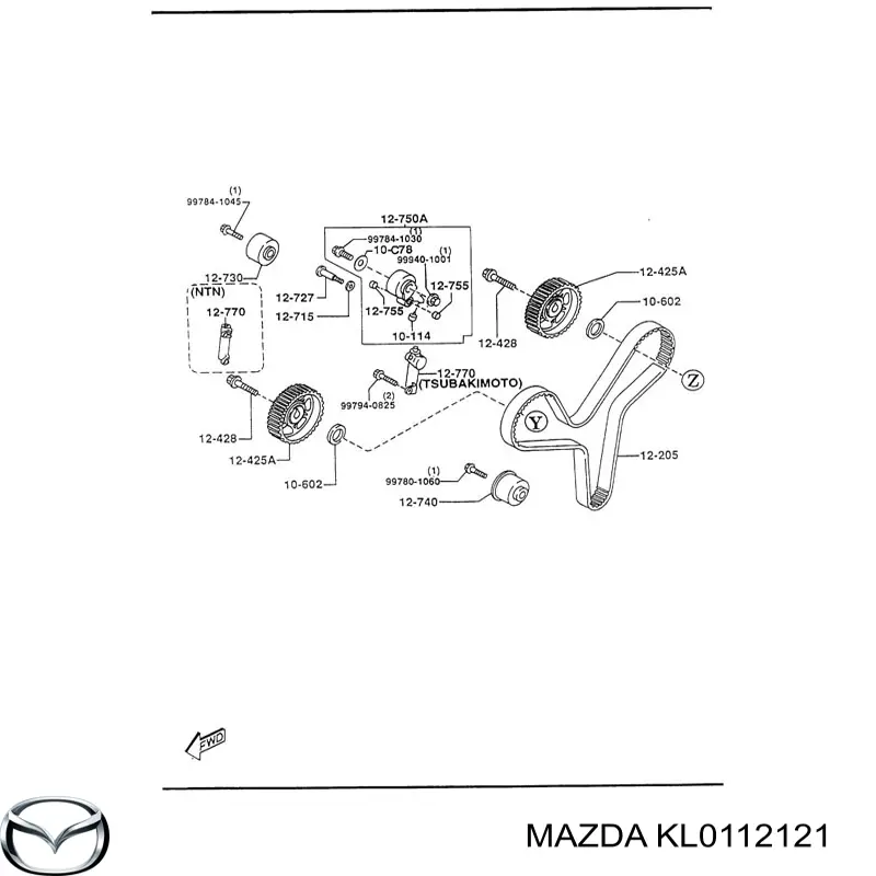 Вихлопний клапан Mazda KL0112121 ціна, від 3.37 USD