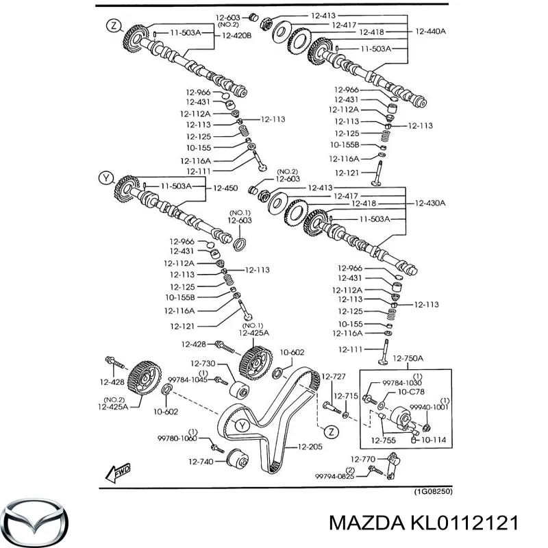 KL0112121 Mazda Випускний клапан двигуна