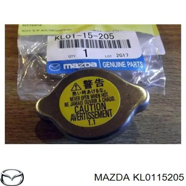 KL0115205 Mazda кришка/пробка радіатора