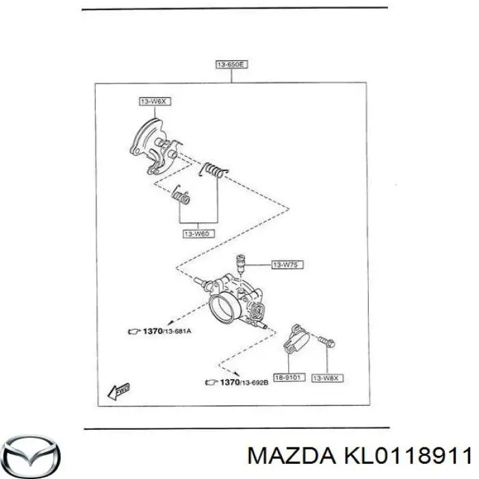 Датчик положення дросельної заслінки (потенціометр) Mazda Xedos 6 (CA) (Мазда Кседос)