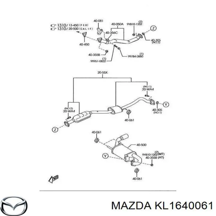 Подушка глушника KL1640061 Mazda