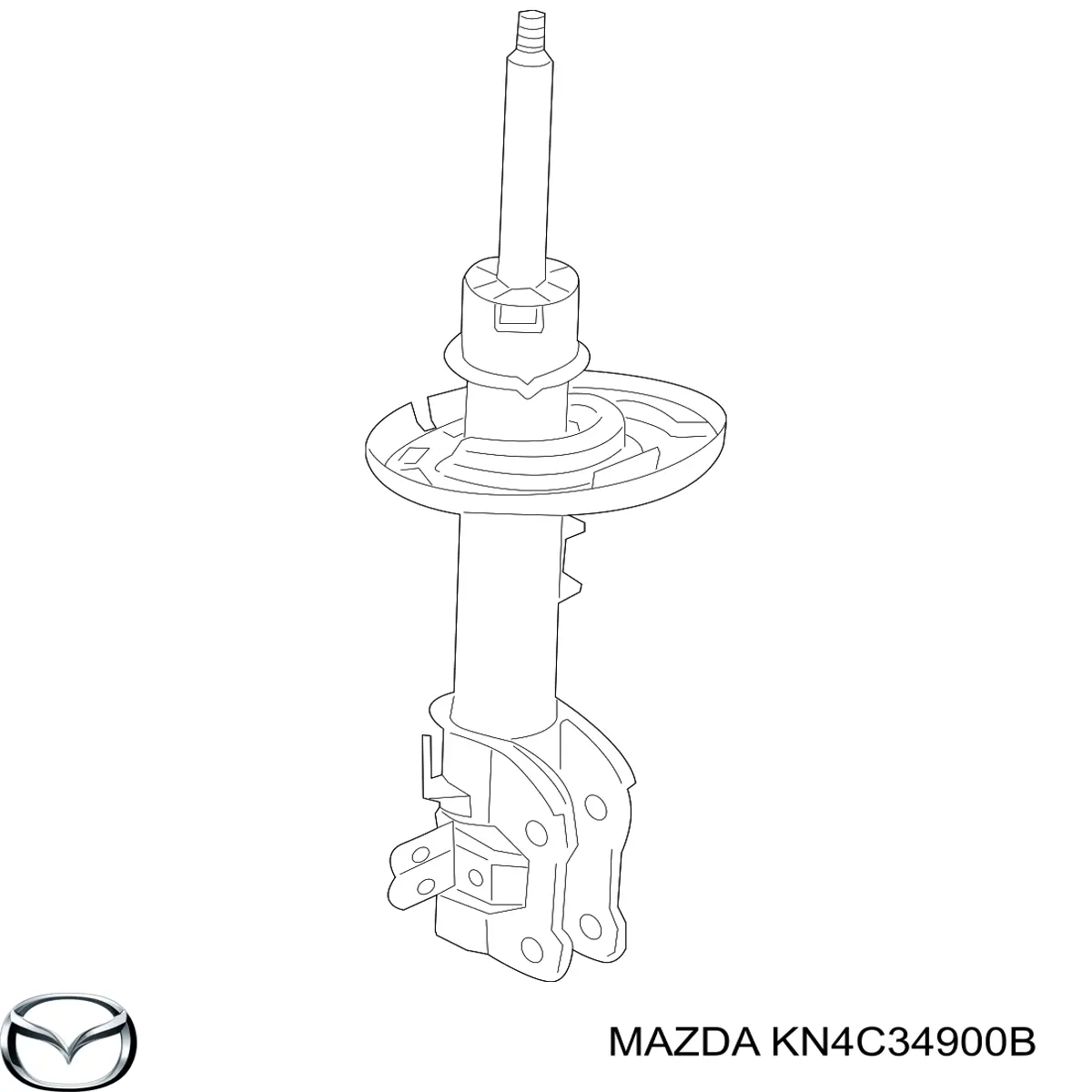 Амортизатор передній, лівий KN4C34900B Mazda