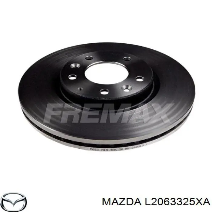 Диск гальмівний передній Mazda L2063325XA