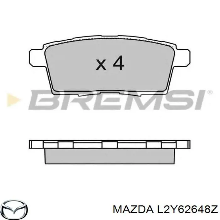 L2Y62648Z Mazda колодки гальмові задні, дискові