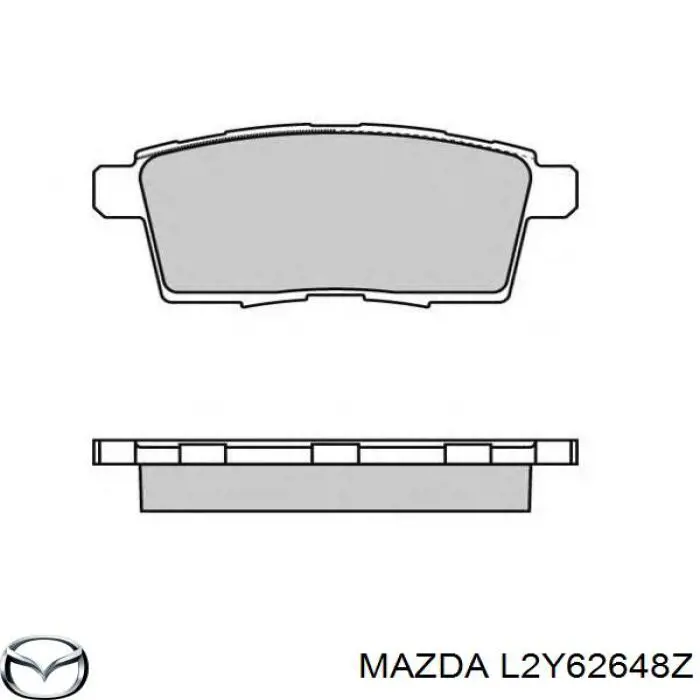 Задні гальмівні колодки Mazda L2Y62648Z ціна, від 26.28 USD