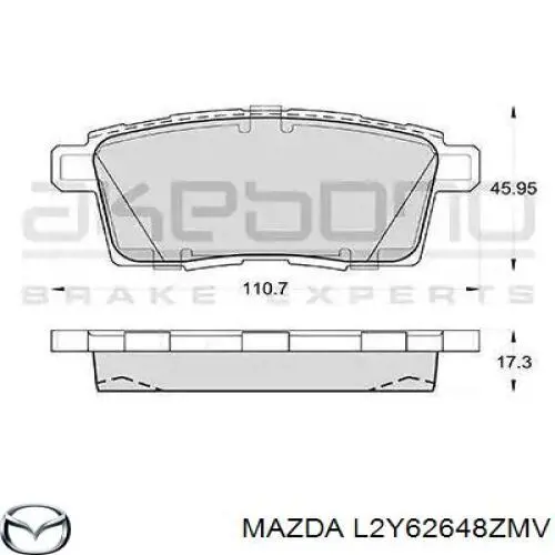 L2Y62648ZMV Mazda колодки гальмові задні, дискові