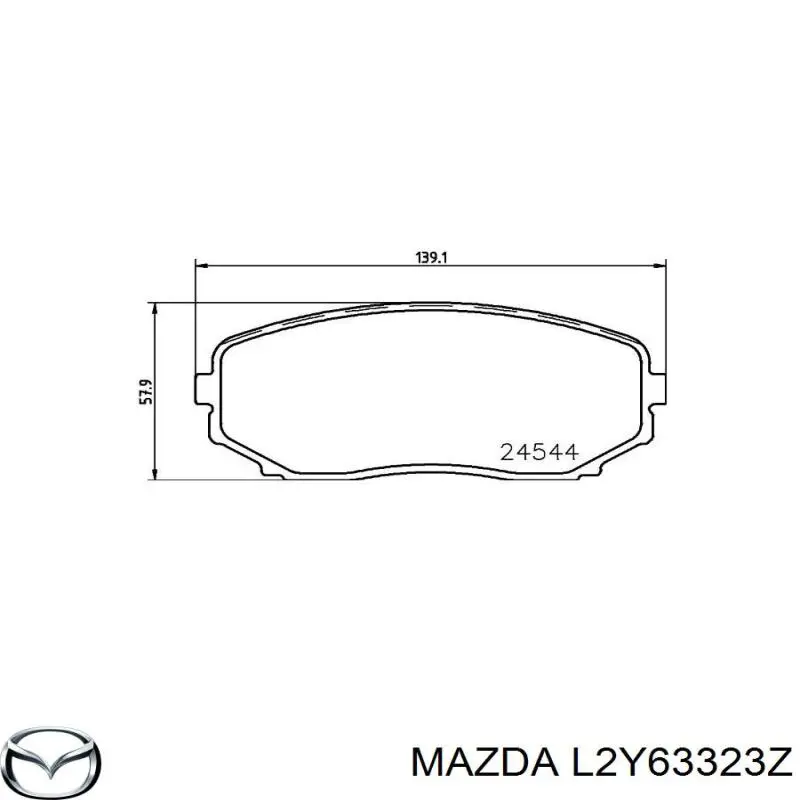 Колодки гальмівні передні, дискові L2Y63323Z Mazda