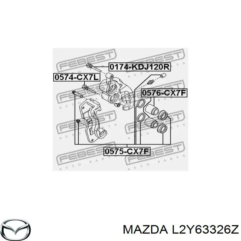 L2Y63326Z Mazda ремкомплект супорту гальмівного переднього