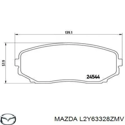 Купити L2Y63328ZMV Mazda Колодки гальмівні передні, дискові