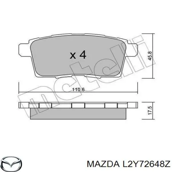 L2Y72648Z Mazda колодки гальмові задні, дискові