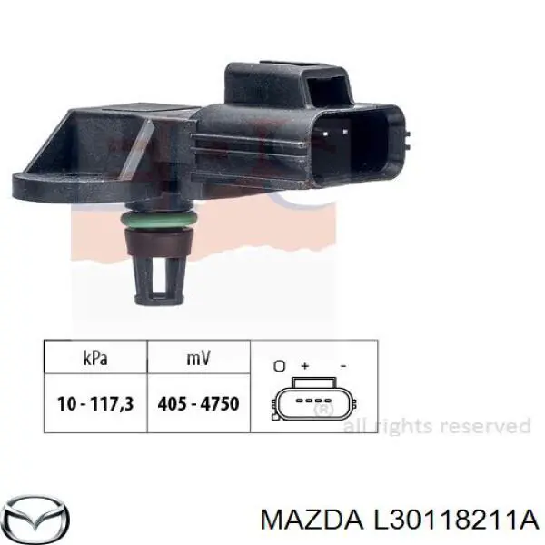 L30118211A Mazda датчик тиску у впускному колекторі, map