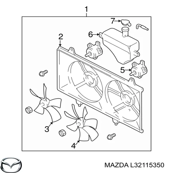 Бачок системи охолодження двигуна розширювальний Mazda L32115350 ціна, від 285.85 USD