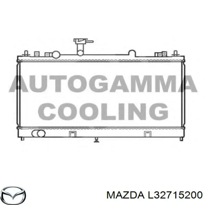 Радіатор охолодження двигуна L32715200 Mazda