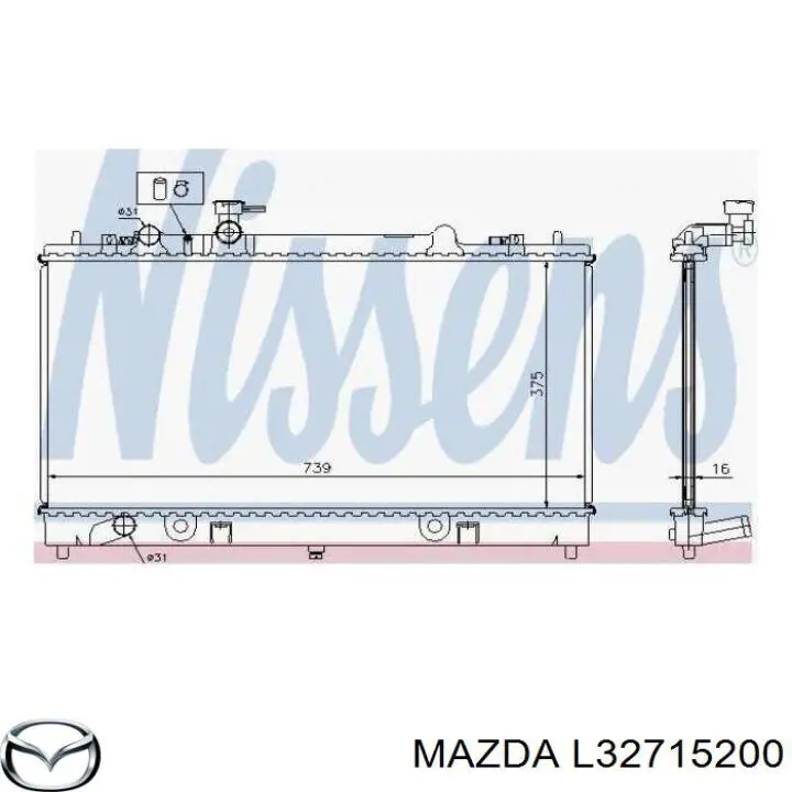 Радіатор основний Mazda L32715200 ціна, від 100.87 USD