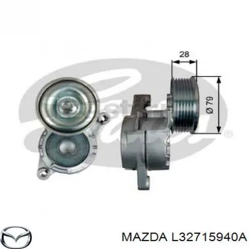 Ролик приводного ременя, паразитний L32715940A Mazda