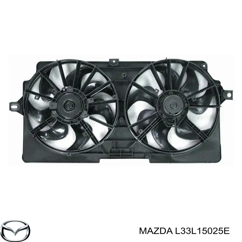 Дифузор радіатора охолодження, в зборі з двигуном і крильчаткою Mazda L33L15025E ціна, від 60.74 USD