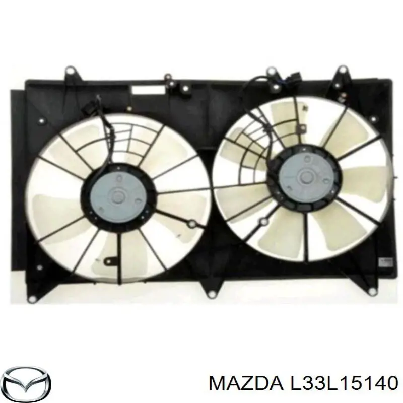 L33L15140 Mazda вентилятор/крильчатка радіатора охолодження, лівий