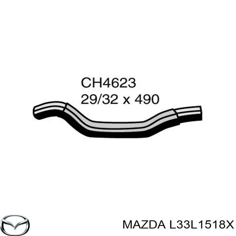 L33L1518XB Mazda шланг/патрубок радіатора охолодження, верхній