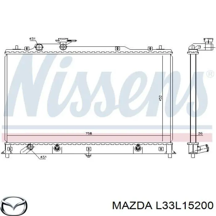 Радіатор основний Mazda L33L15200 ціна, від 90.83 USD