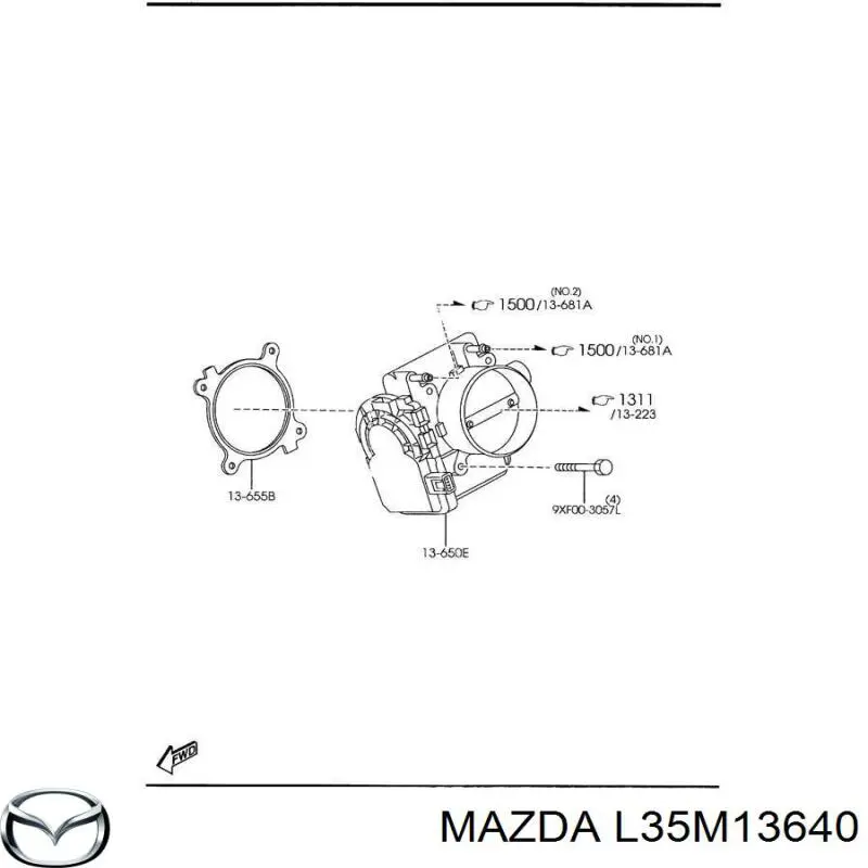 Блок дросельної заслінки Mazda L35M13640 ціна, від 95.02 USD