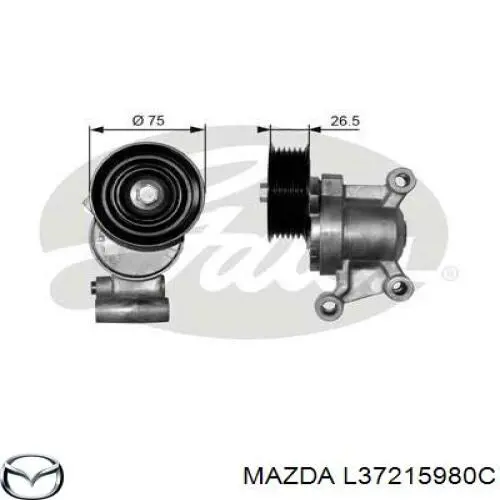 Натягувач приводного ременя Mazda L37215980C ціна, від 40.10 USD