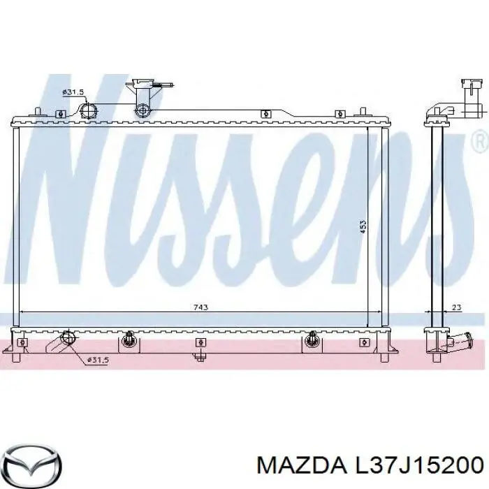 Радіатор основний Mazda L37J15200 ціна, від 86.15 USD