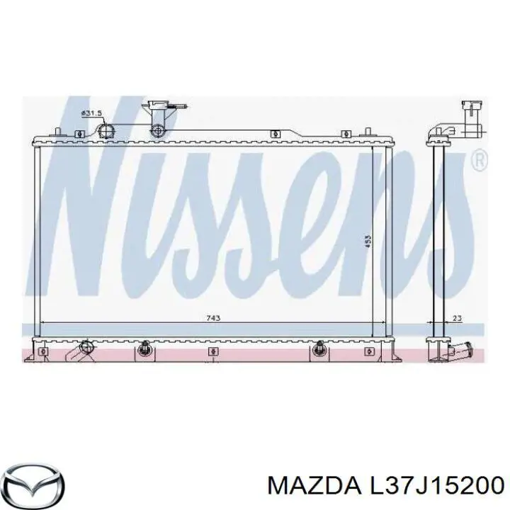 Купити L37J15200 Mazda Радіатор двигуна