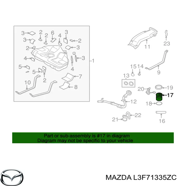  Mazda L3F71335ZC ціна, від 57.00 USD
