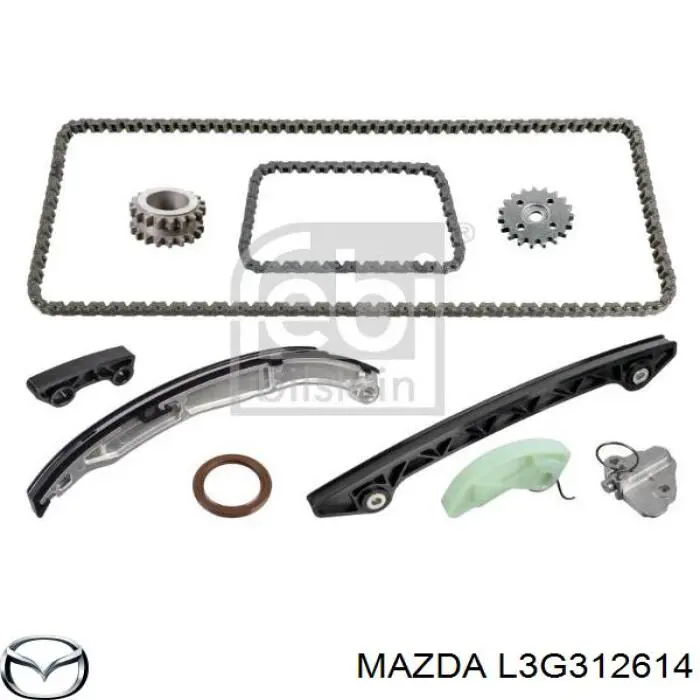 L3G312614 Mazda заспокоювач ланцюга грм, лівий