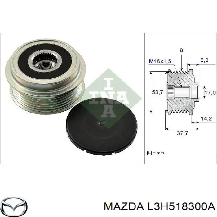 Купити L3H518300A Mazda Генератор