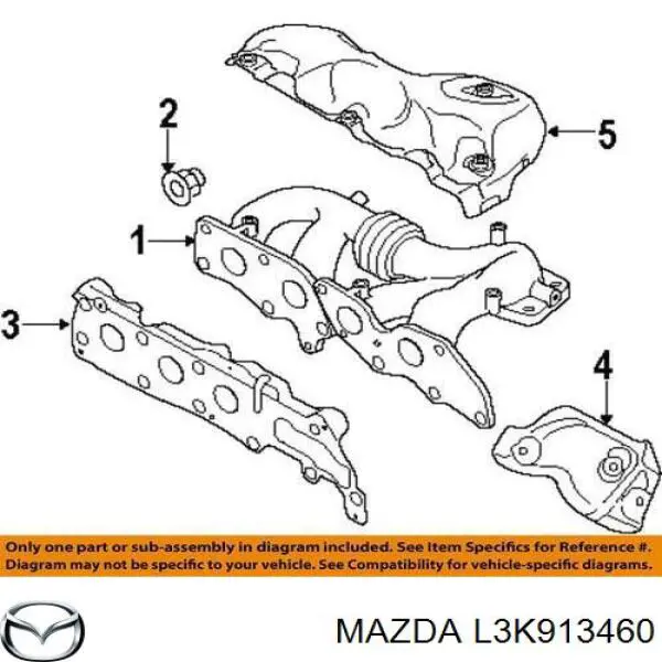 Прокладка випускного колектора Mazda L3K913460 ціна, від 30.68 USD