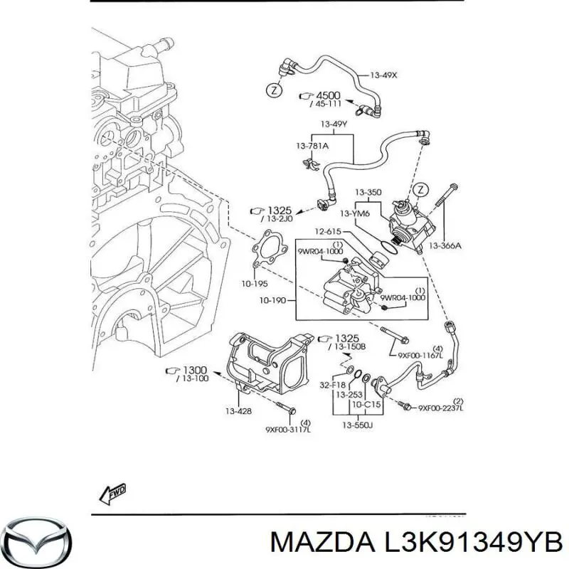  Mazda L3K91349YB ціна, від 16.91 USD