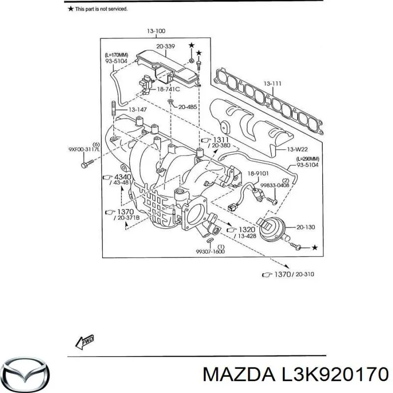  Mazda L3K920170 ціна, від 22.60 USD