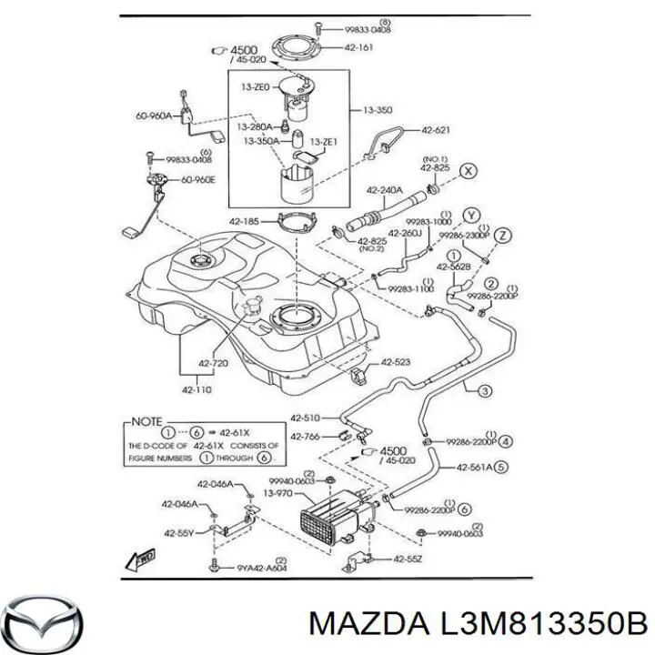 Елемент-турбінка паливного насосу Mazda L3M813350B ціна, від 44.83 USD