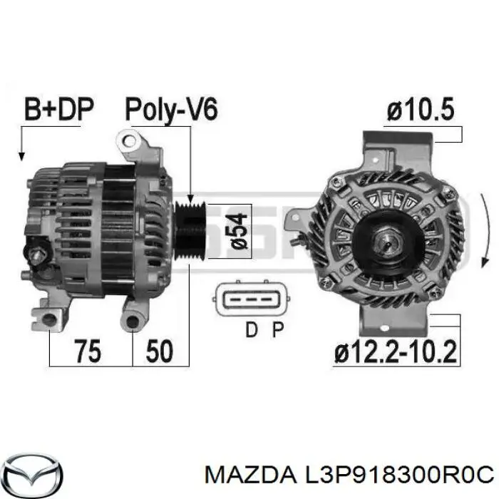 L3P918300R0C Mazda генератор