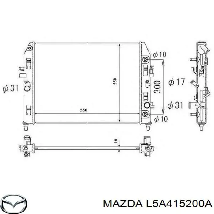 L5A315200A Mazda Радіатор охолодження двигуна