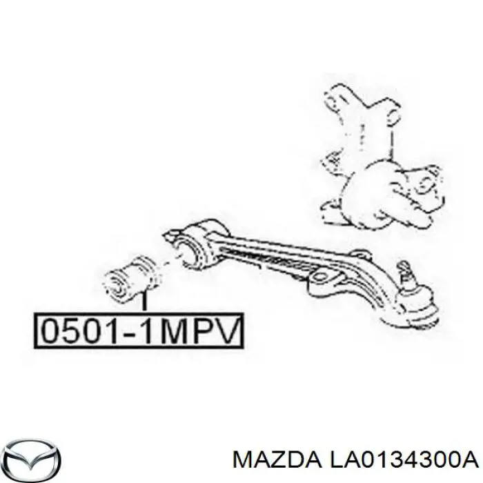 Купити LA0134300A Mazda Важіль передньої підвіски нижній, лівий/правий