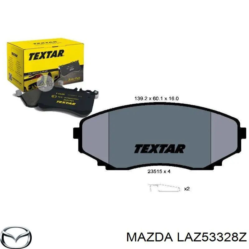 Тормозні колодки Mazda LAZ53328Z