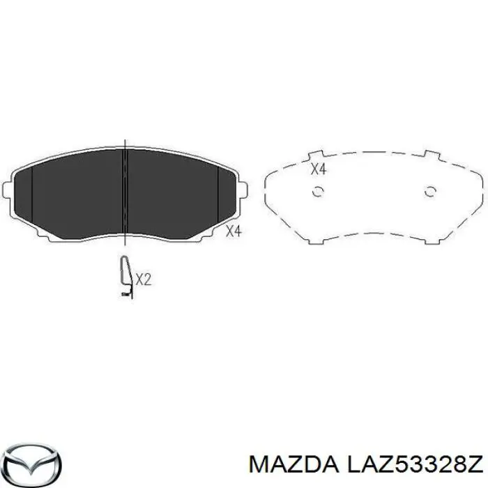 LAZ53328Z Mazda Передні гальмівні колодки