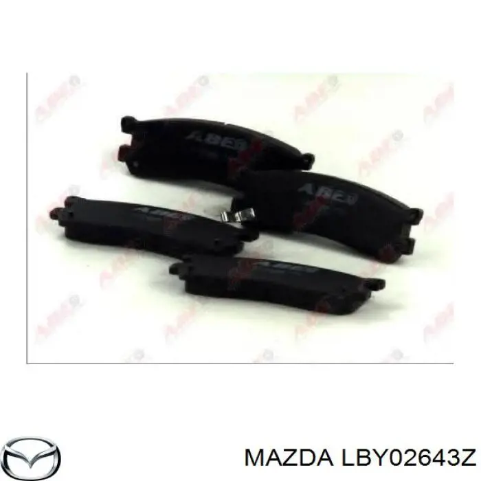 Колодки гальмові задні, дискові LBY02643Z Mazda