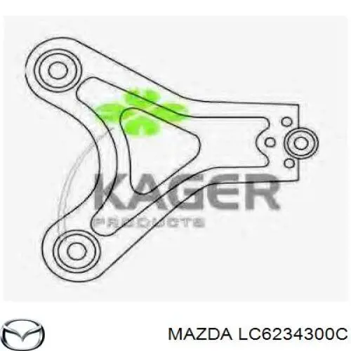 Важіль передньої підвіски нижній, правий Mazda LC6234300C ціна, від 55.31 USD